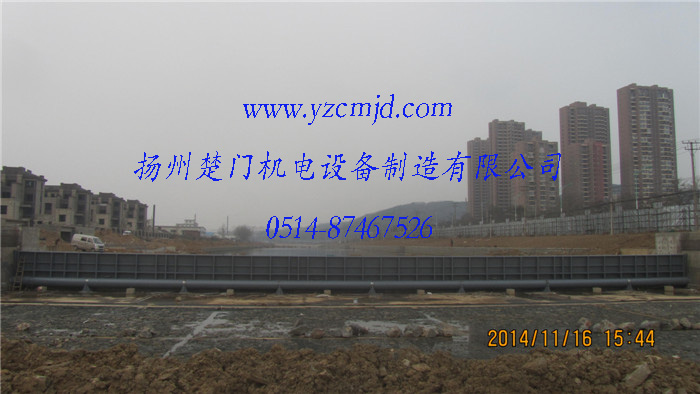 辽宁旅顺龙河60×2.5m钢坝安装完工照
